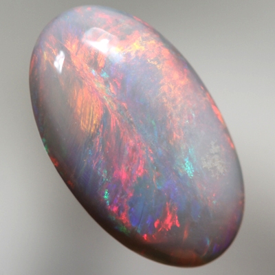 SOLID SEMI BLACK OPAL Bright fire. Burning red and deep orange 